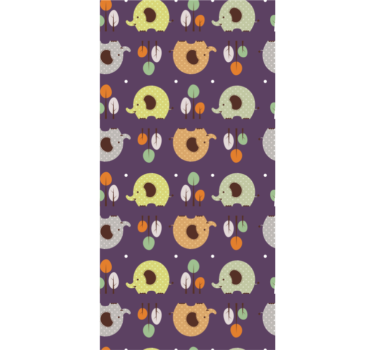 Cortina roller infantil elefante otoñal - TenVinilo