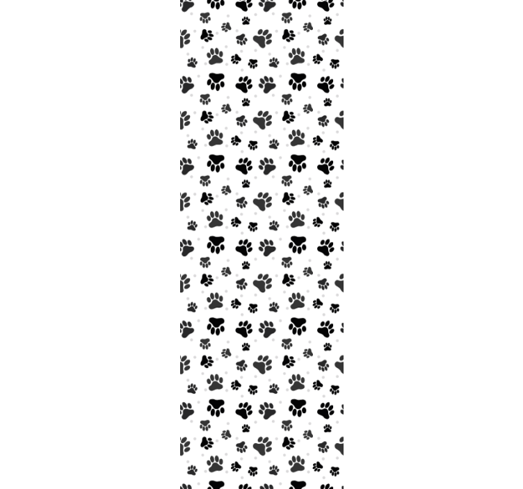 Cortina roller infantil fondo de huellas de mascotas - TenVinilo