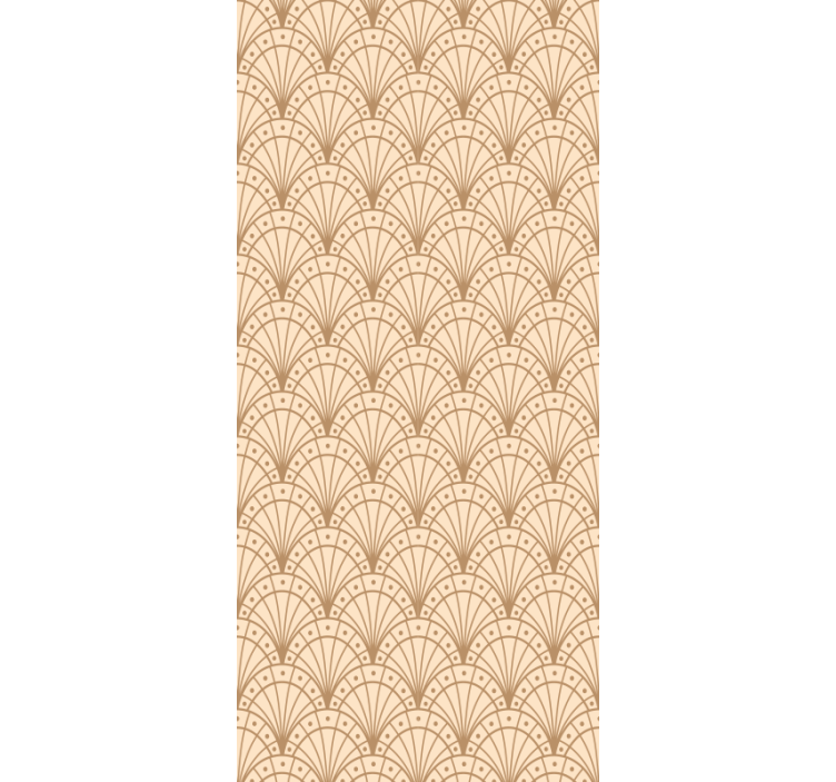 Cortina roller oficina motivo de abanicos elegantes - TenVinilo