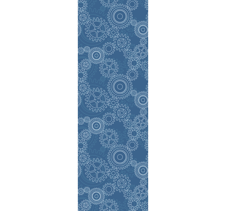 Cortina roller oficina patrón de cadenas mecánicas 3d - TenVinilo