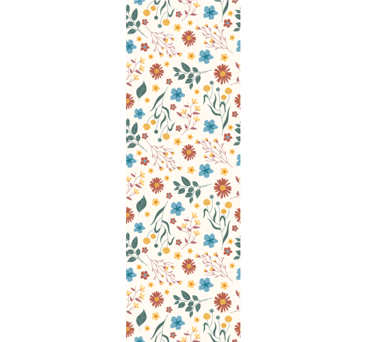 Cortina roller oficina flores y plantas diferentes - TenVinilo