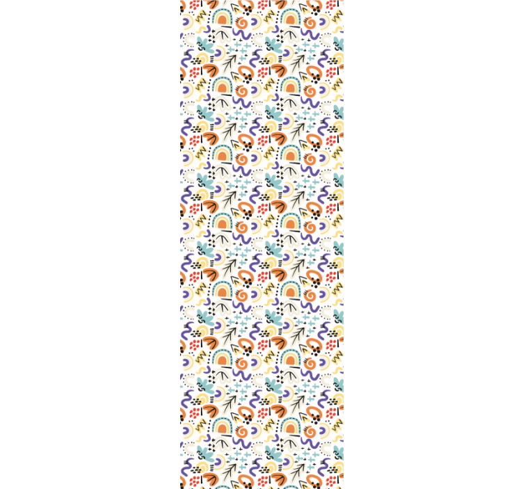 Cortina roller oficina patrón abstracto orgánico - TenVinilo