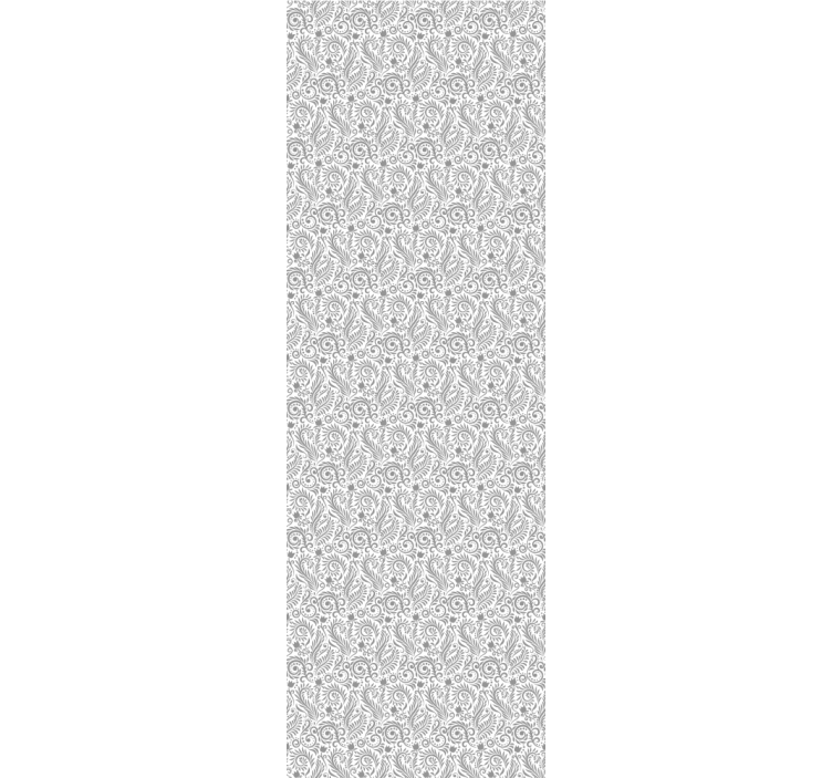 Cortina roller oficina flores ornamentales vintage - TenVinilo