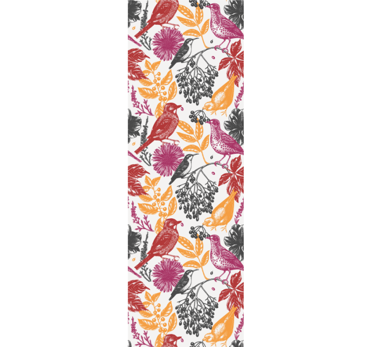 Cortina roller juvenil patrón de flores silvestres - TenVinilo