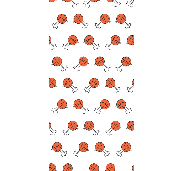 Cortina roller juvenil fondo de balones dibujados - TenVinilo