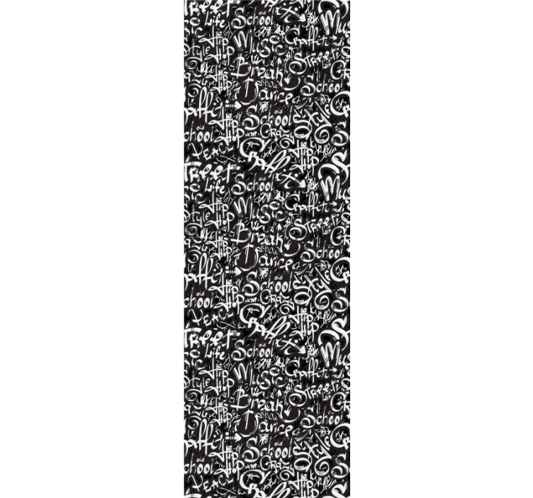 Cortina roller juvenil diseño de etiquetas graffiti - TenVinilo