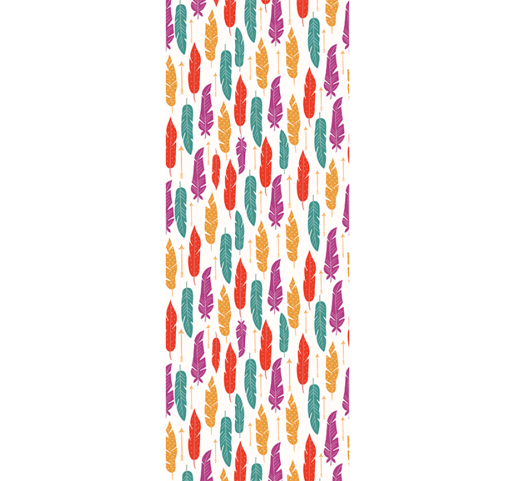 Cortina roller juvenil plumas étnicas - TenVinilo