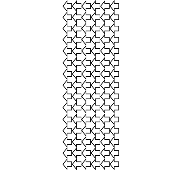 Cortina roller moderno flechas geométricas líneas negras - TenVinilo