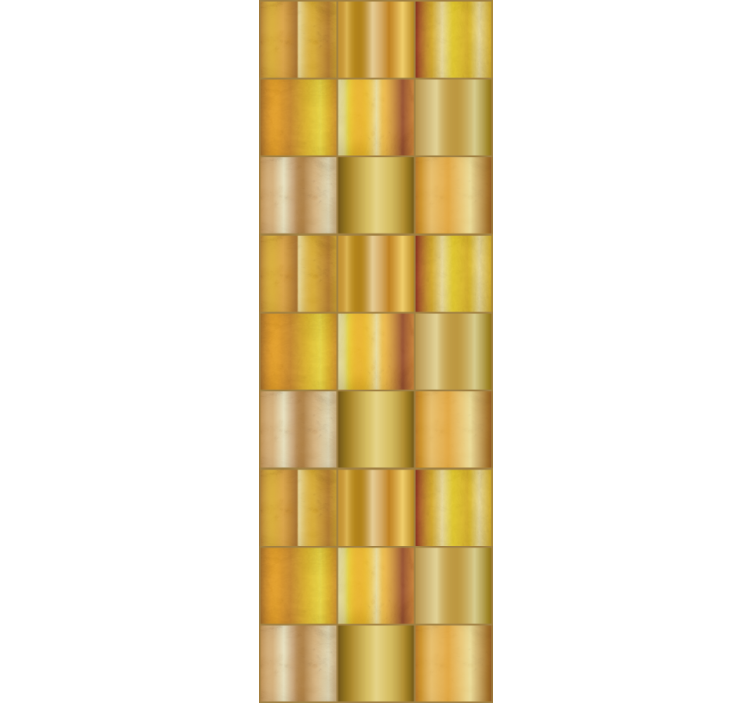 Cortina roller moderno bloques amarillos dorados - TenVinilo