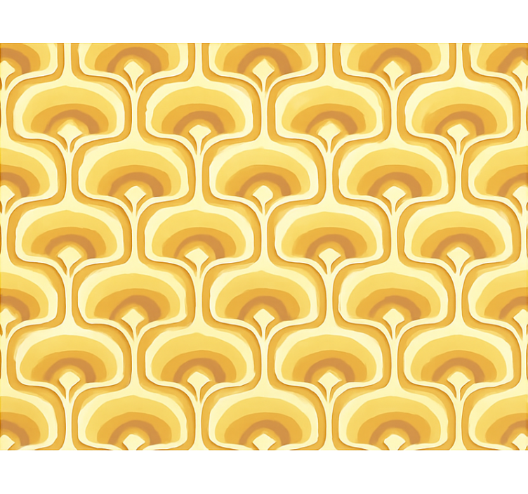 Cortina roller amarilla patrón retro amarillo - TenVinilo