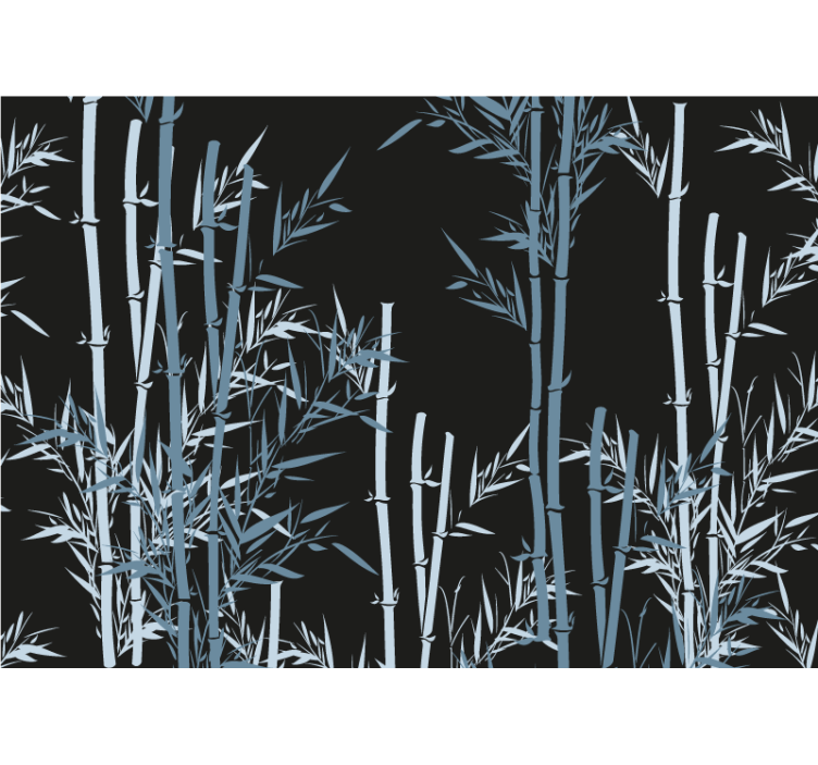 Cortina roller cocina diseño hojas de bambú - TenVinilo