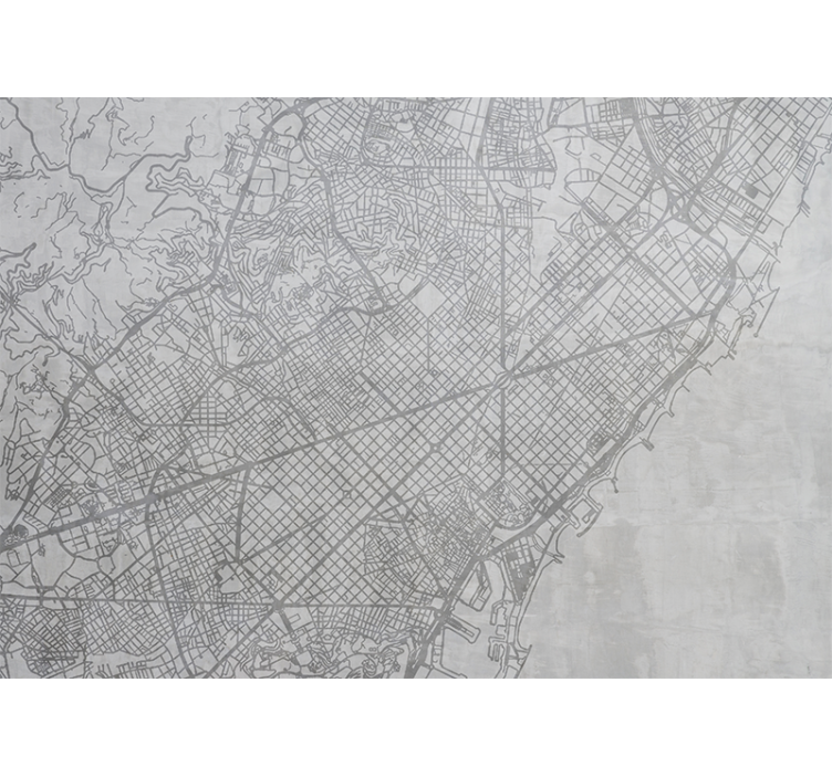 Cortina roller cocina mapa de barcelona - TenVinilo