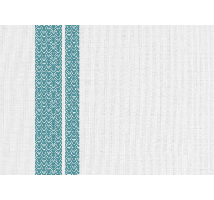 Cortina roller blanca rayas azules minimalistas - TenVinilo