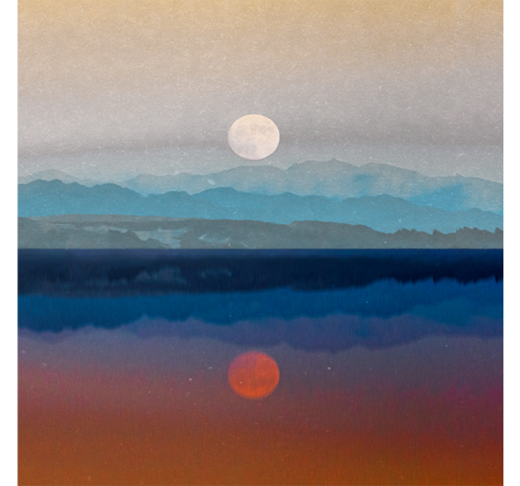 Cortina roller living comedor diseño hermosa luna - TenVinilo