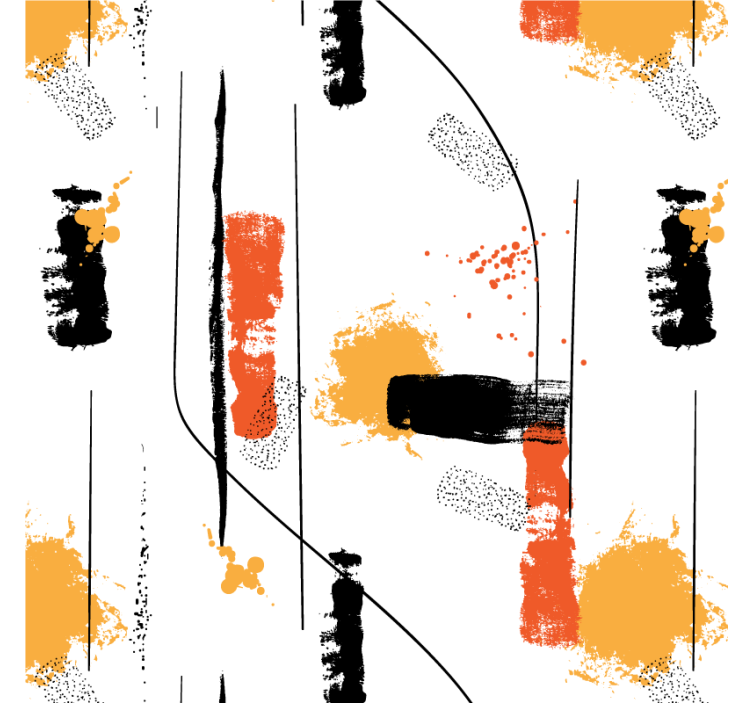 Cortina roller living comedor arte abstracto lineal - TenVinilo