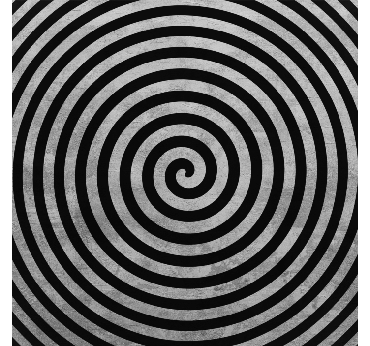 Cortina roller living comedor espiral blanco y negro - TenVinilo