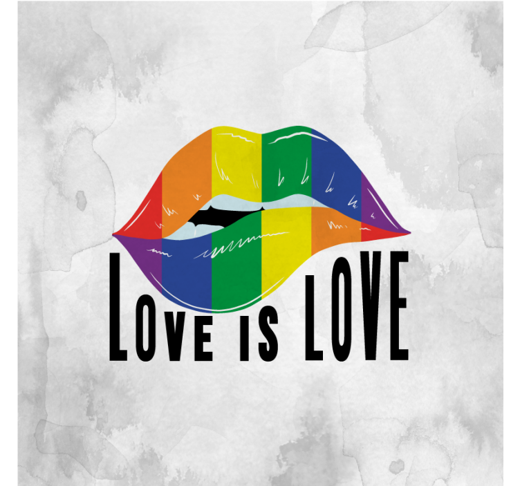 Cortina roller living comedor concepto labios orgullo - TenVinilo