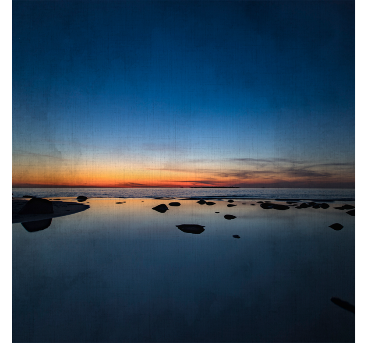 Cortina roller living comedor atardecer nórdico mar - TenVinilo