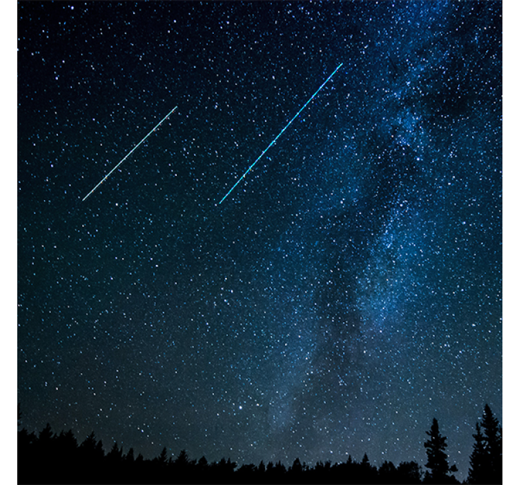 Cortina roller living comedor paisaje de estrellas fugaces - TenVinilo