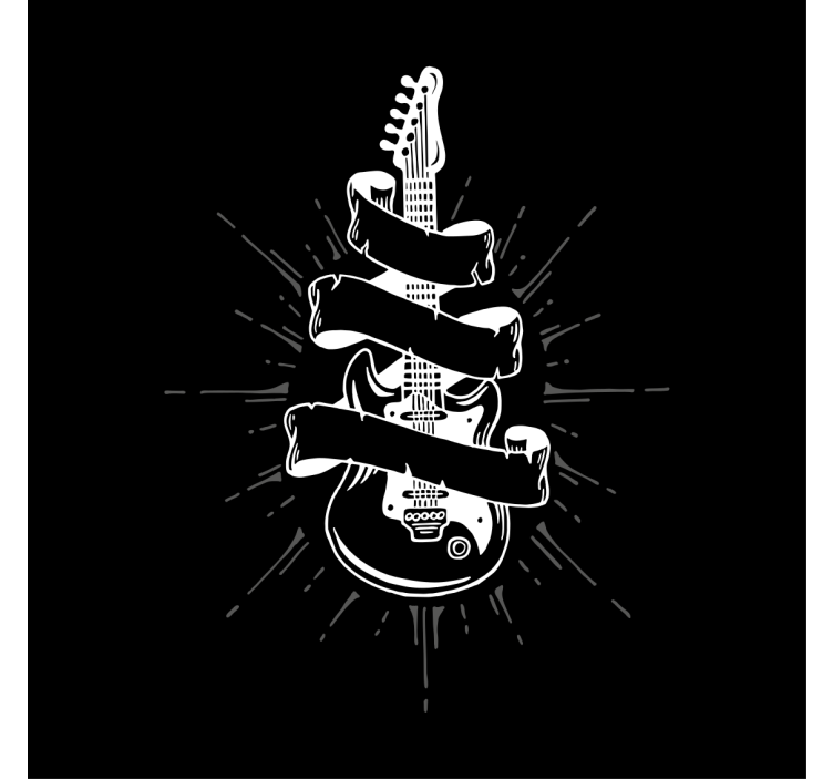 Cortina roller living comedor guitarra - TenVinilo