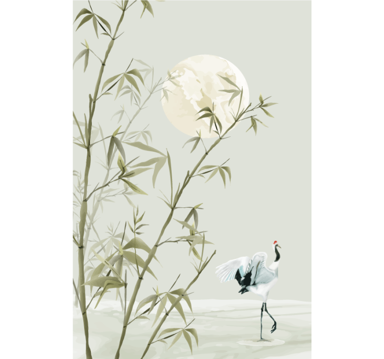 Cortina roller living comedor arte de bambú - TenVinilo