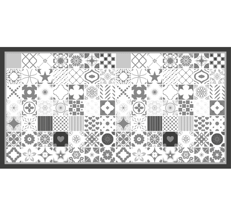 Cortina roller gris azulejos "trujillo" - TenVinilo