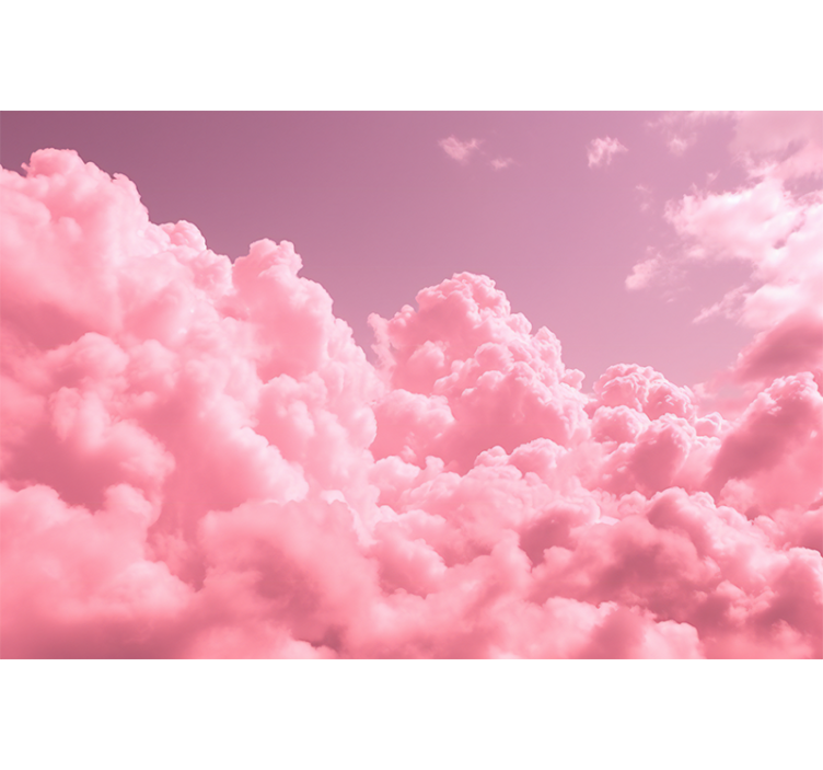 Cortina roller rosa nubes esponjosas rosas - TenVinilo
