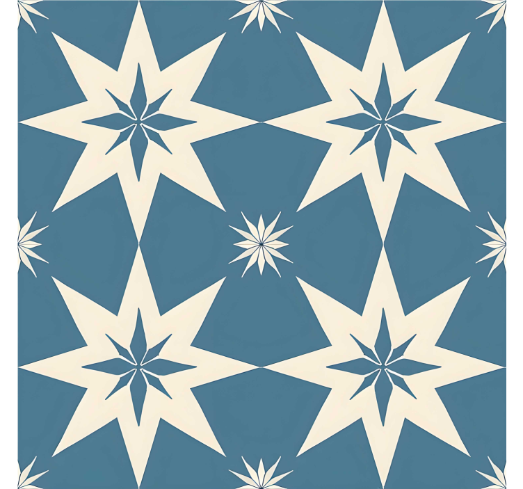 Cortina roller azul diseño estrellado - TenVinilo