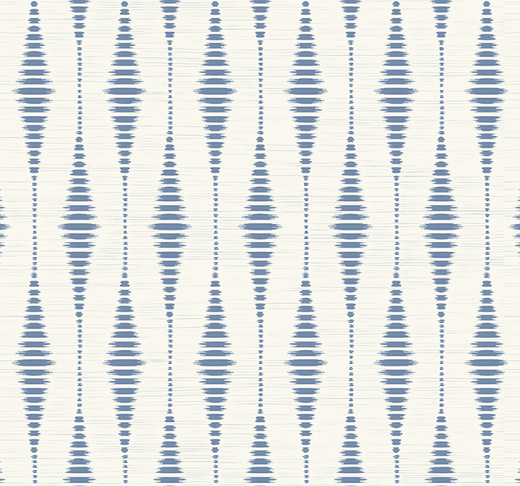 Cortina roller azul ikat rabaul azul y beige - TenVinilo