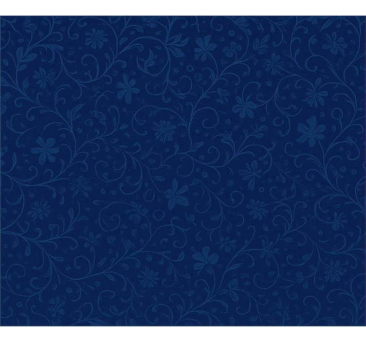 Cortina roller azul motivo floral azul marino - TenVinilo