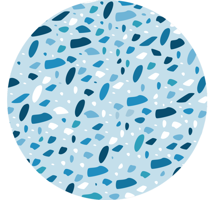 Cortina roller azul textura terrazo azul - TenVinilo