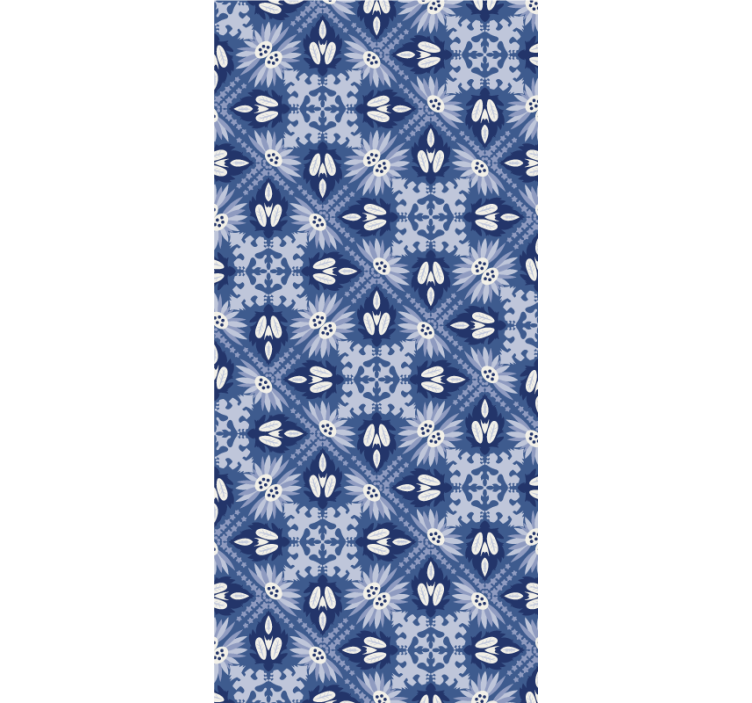 Cortina roller azul ornamental - TenVinilo