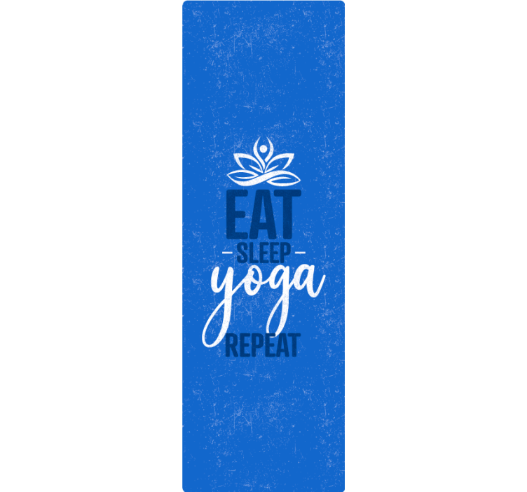 Cortina roller azul come duerme yoga repite - TenVinilo