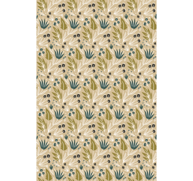 Estor enrollable juvenil patrón hojas beige - TenVinilo