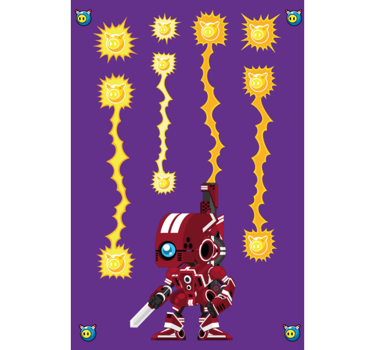 Cortina roller geek combate de energía robótica - TenVinilo