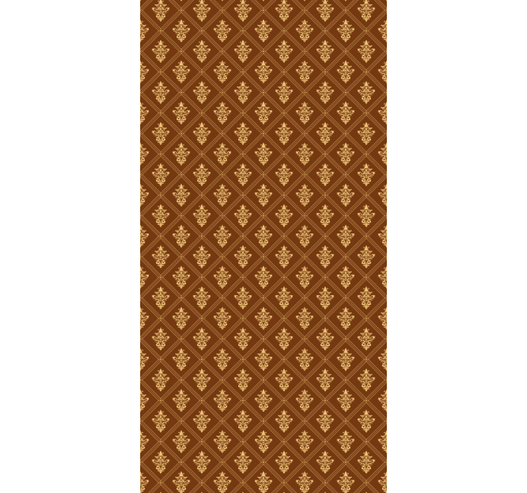 Cortina roller clásico patrón dorado adornado - TenVinilo