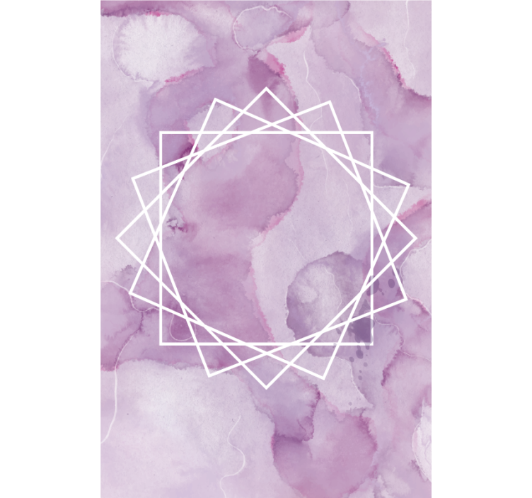 Estor salón Marco poligonal morado oscuro - TenVinilo