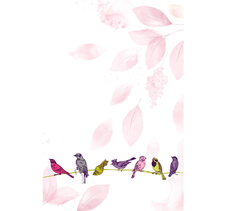 Cortina roller animales pájaros en la rama - TenVinilo