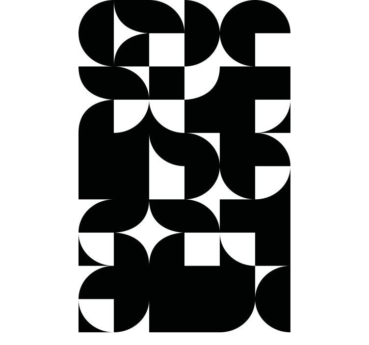 Estor dibujos Abstracto blanco y negro - TenVinilo