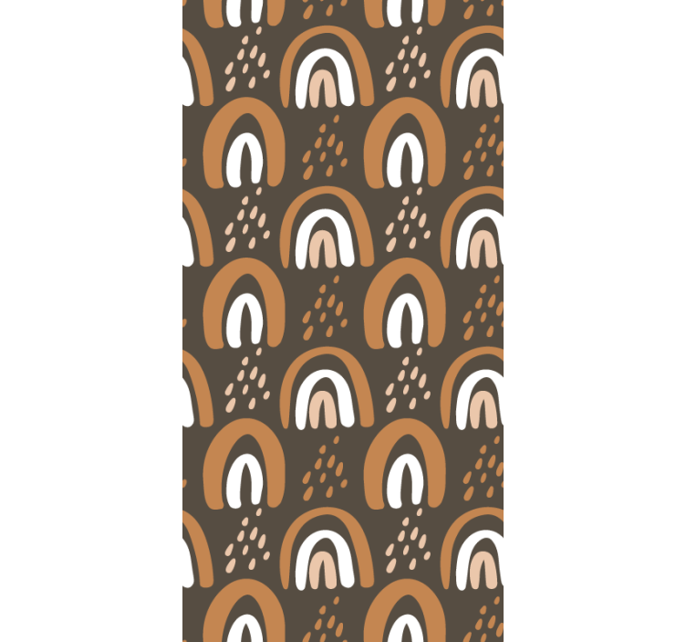 Cortina roller infantil arcoíris terrosos pintados - TenVinilo