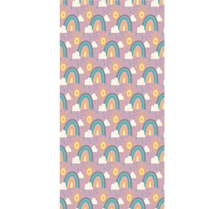 Cortina roller infantil arcoiris y soles - TenVinilo