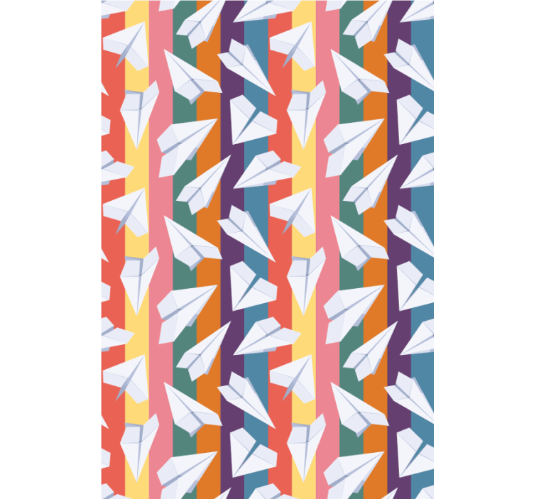 Estor infantil Aviones de papel blanco vuelan - TenVinilo