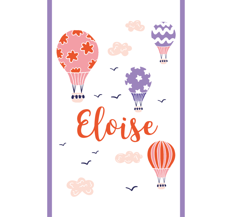 Cortina roller infantil globos aerostáticos personalizados - TenVinilo