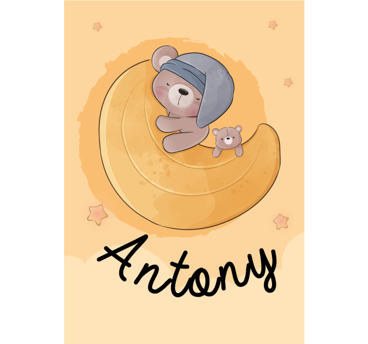 Cortina roller para bebé osos dormilones con nombre - TenVinilo