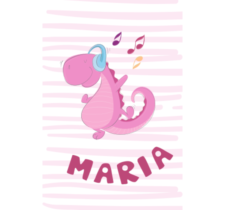 Cortina roller dinosaurios dulce dinosaurio con nombre - TenVinilo