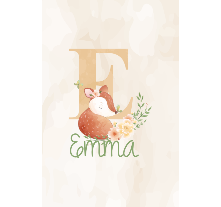 Estor bebé Lindos animales ciervos con nombre - TenVinilo