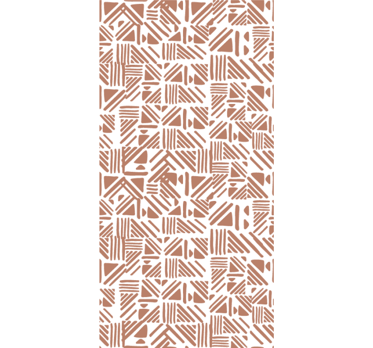 Cortina roller habitación matrimonio elementos geométricos - TenVinilo