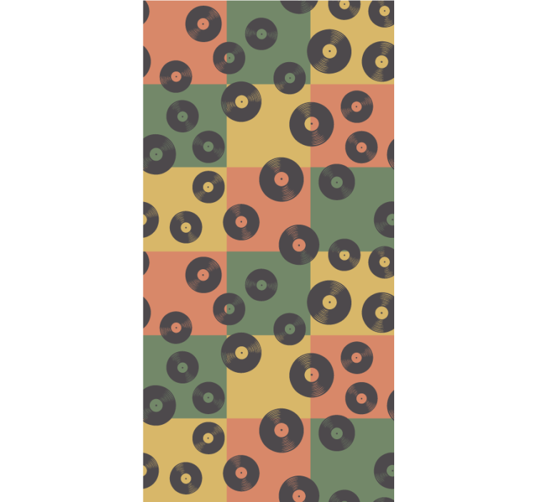 Cortina roller vintage discos de vinilo retro - TenVinilo