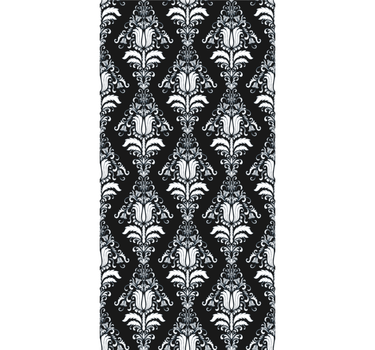 Cortina roller elegante motivo botánico atemporal - TenVinilo