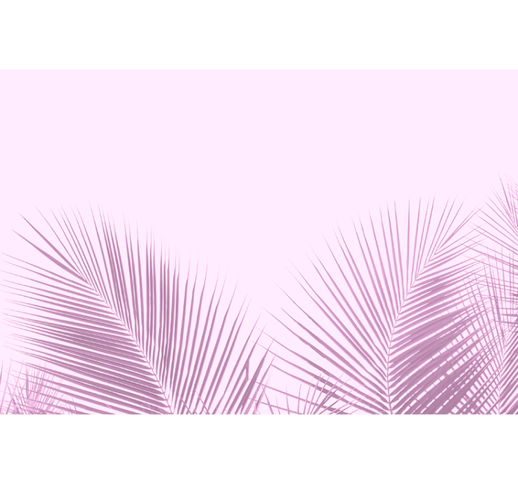 Cortina roller comedor silueta de hoja de palma - TenVinilo